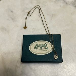 Vintage Glass Works Studio Charm Necklace w/Heart Pendant